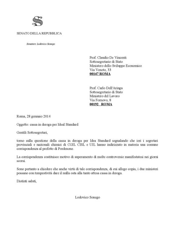 2014.01.28.Lettera a De Vincenti e dell'Aringa