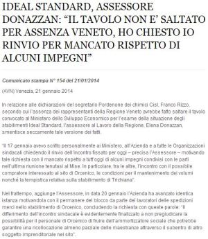 REGIONE DEL VENETO comstampaRegVeneto21-01-2014