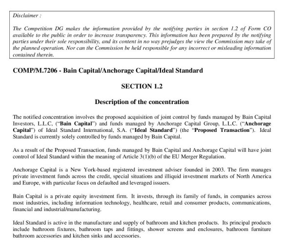 Bain Capital Anchorage Capital Ideal Standard-001