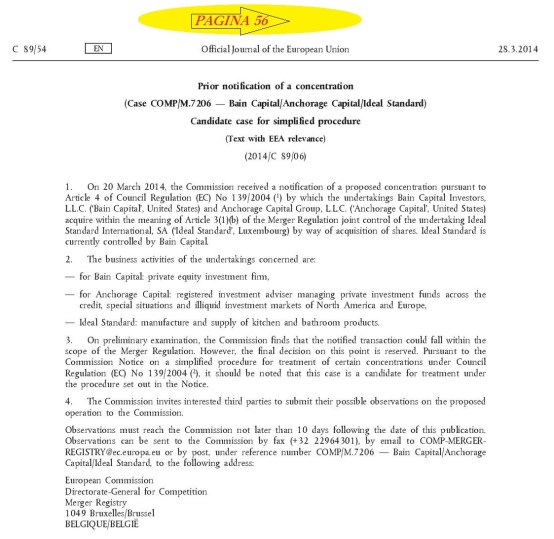 Prior notification of a concentration-001